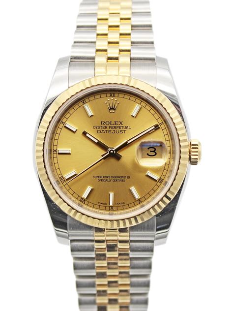 rolex day date gold champagne dial|rolex datejust 36 116233.